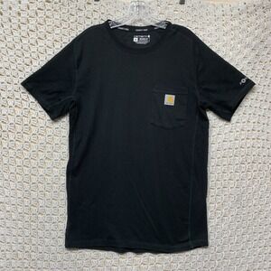 Carhartt Shirt Men's Sz  S Black Force Relaxed Fit Midweight Short-Sleeve Pocket